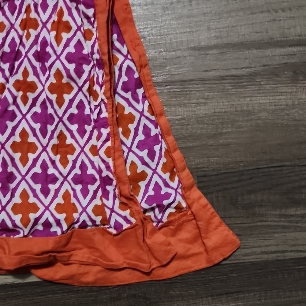 Banana Republic Orange/Purple Swimsuit Cover up or Tunic Size Small - Picture 4 of 7